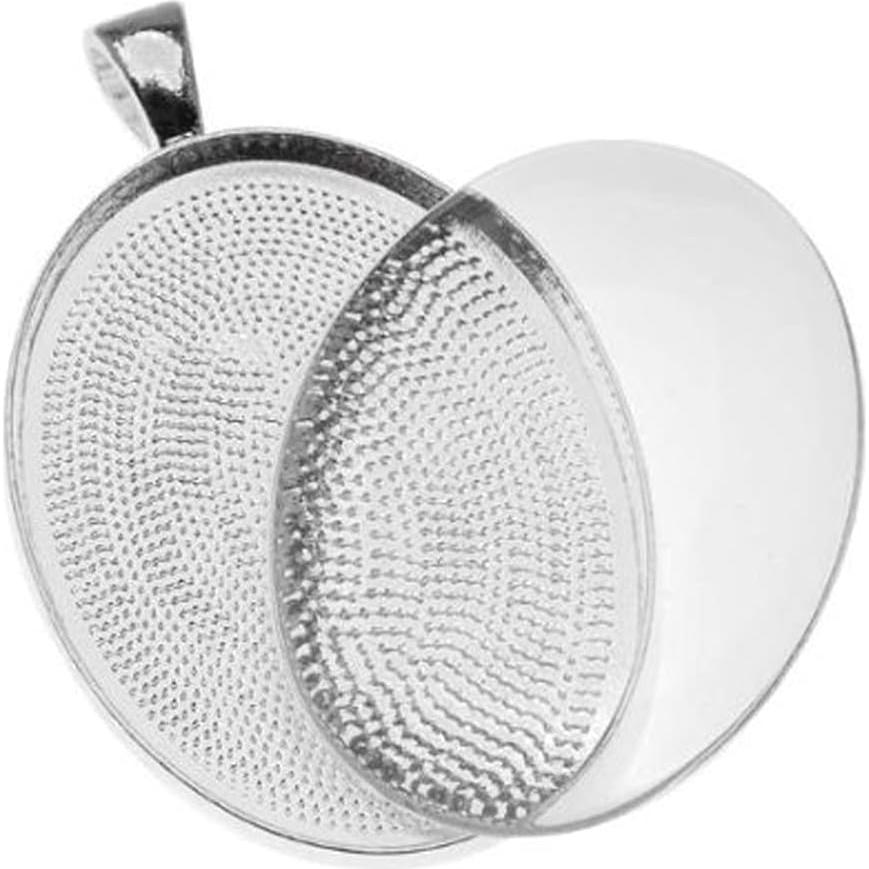 Sets de Bezel Colgante Plata Julie Wang 10 Piezas 40x30mm