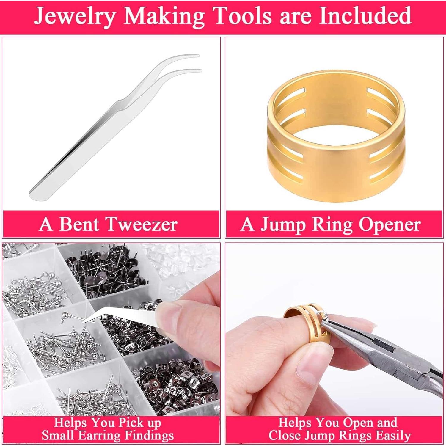 Kit de Fabricación de Pendientes Cludoo - 2393 Piezas Hipoalergénicas