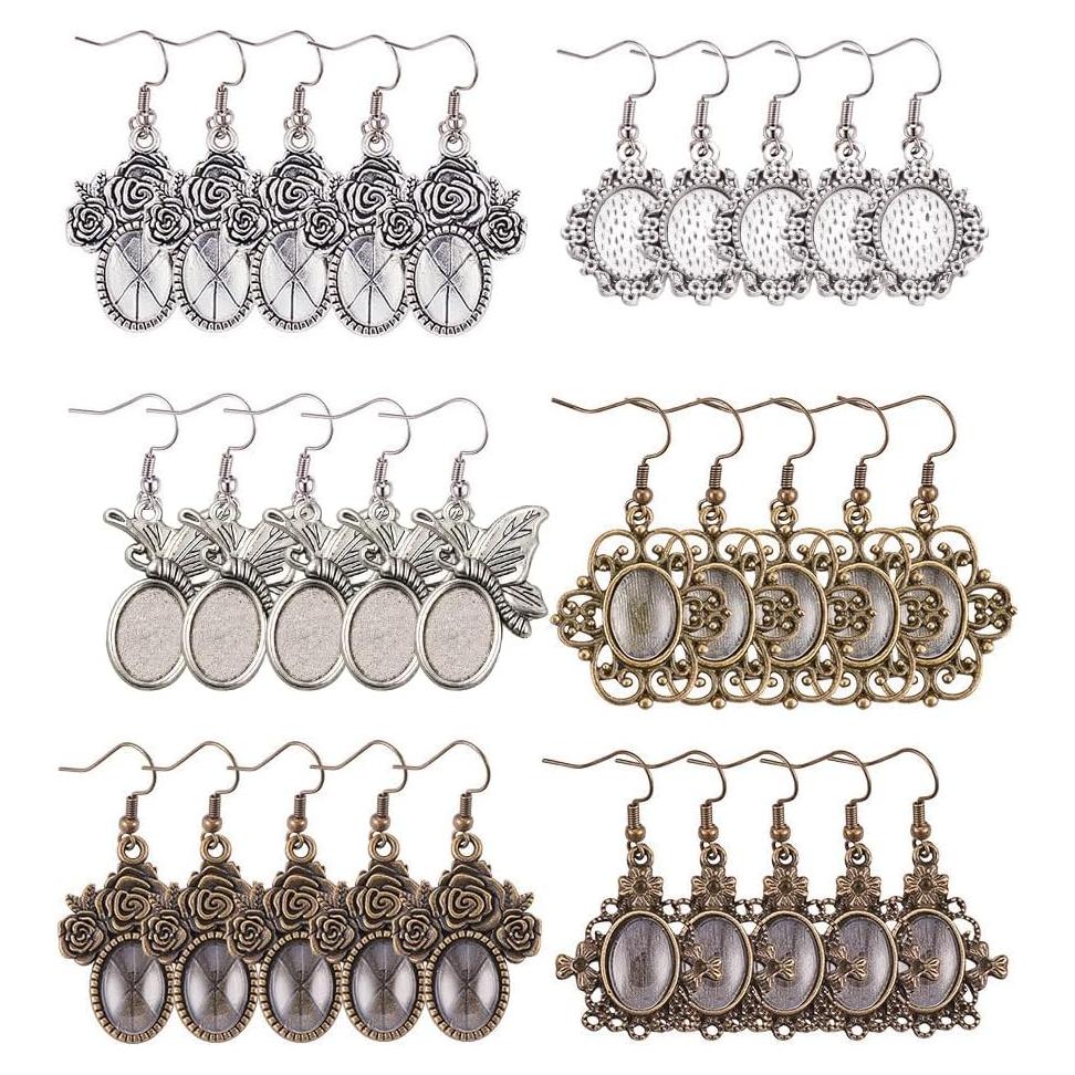 Kit de Pendientes DIY PH PandaHall 92 Piezas 3 Estilos