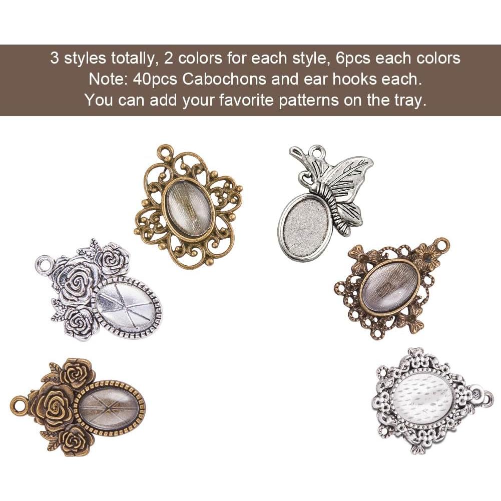 Kit de Pendientes DIY PH PandaHall 92 Piezas 3 Estilos