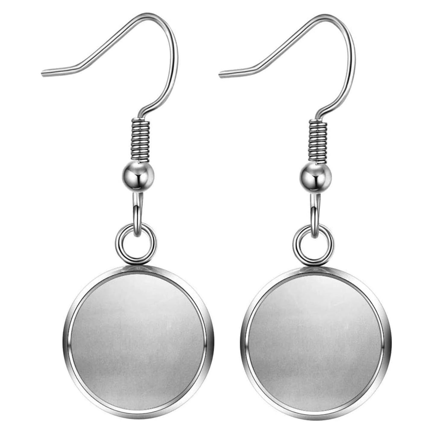 Ganchos de Alambre para Pendientes LANBEIDE 40 Paquetes 12mm Plata