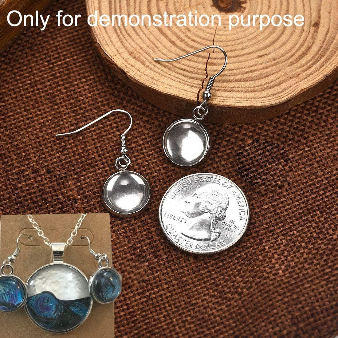 Ganchos de Alambre para Pendientes LANBEIDE 40 Paquetes 12mm Plata