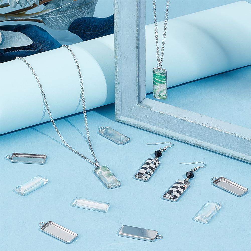 Bandejas para Colgantes SUNNYCLUE 80 Piezas Acero Inoxidable