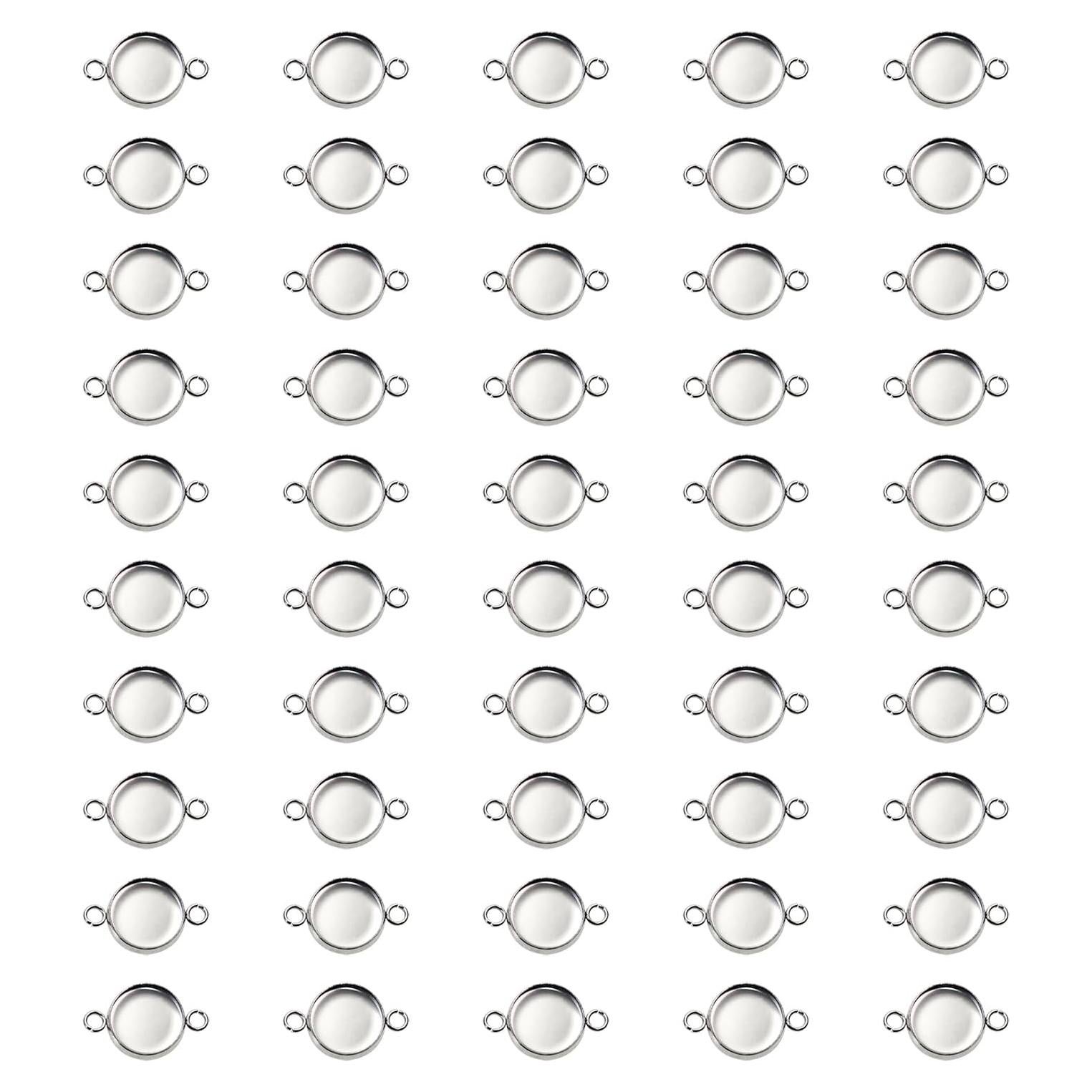 Conectores de Bandeja Redonda Shapenty 50PCS Acero Inoxidable 12mm