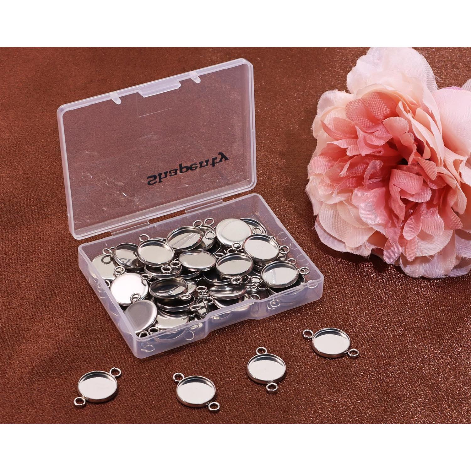 Conectores de Bandeja Redonda Shapenty 50PCS Acero Inoxidable 12mm