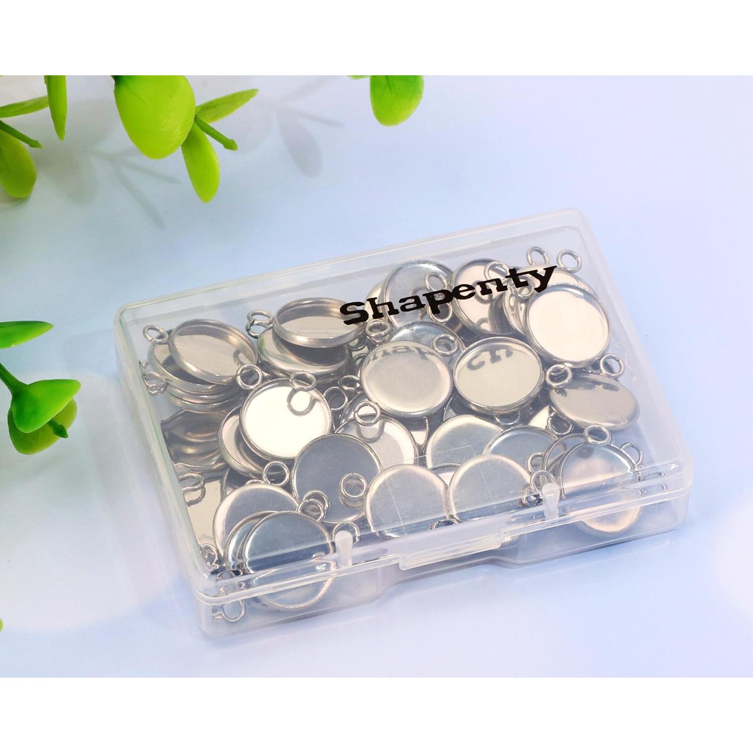 Conectores de Bandeja Redonda Shapenty 50PCS Acero Inoxidable 12mm