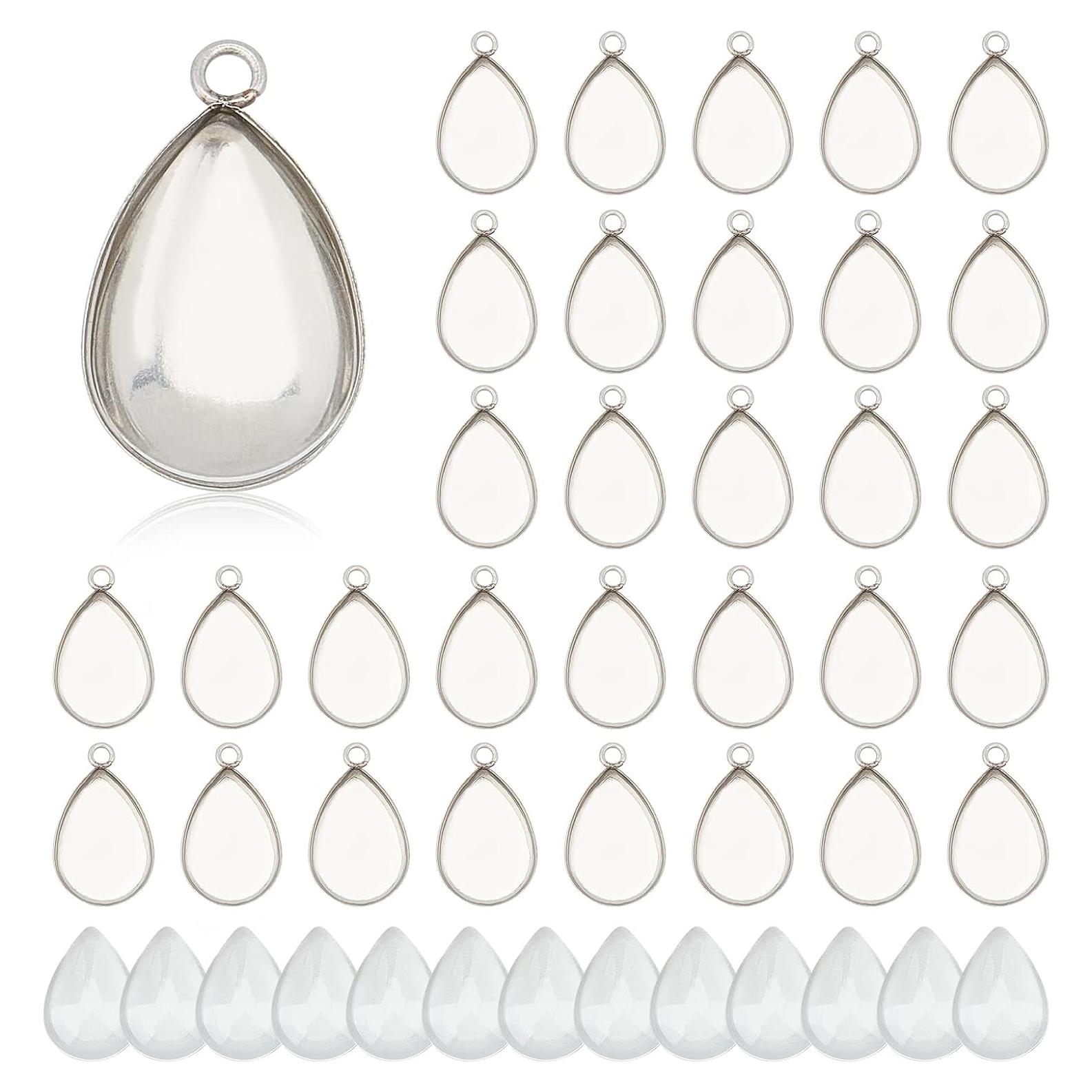 Kit de 100 Bandejas Bezel PH PandaHall para Joyas DIY