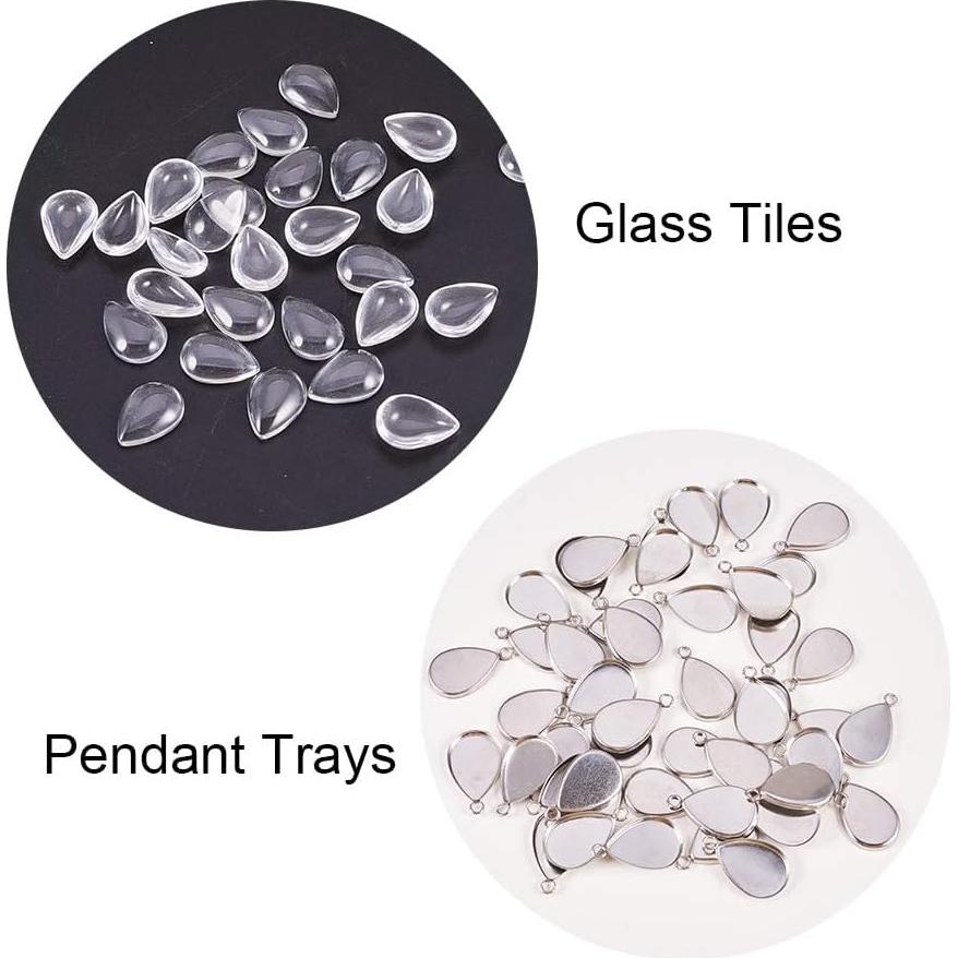 Kit de 100 Bandejas Bezel PH PandaHall para Joyas DIY