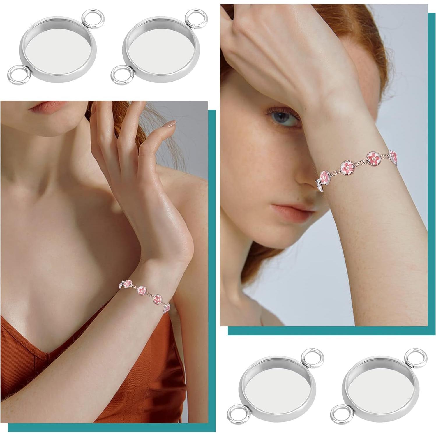 Conectores Redondos de Acero Inoxidable PH PandaHall 100pcs 12mm