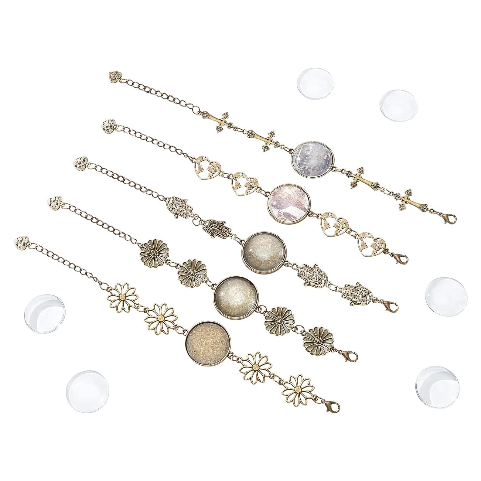 Pulseras de Joyería Vintage PH PandaHall 5 Piezas Ajustables