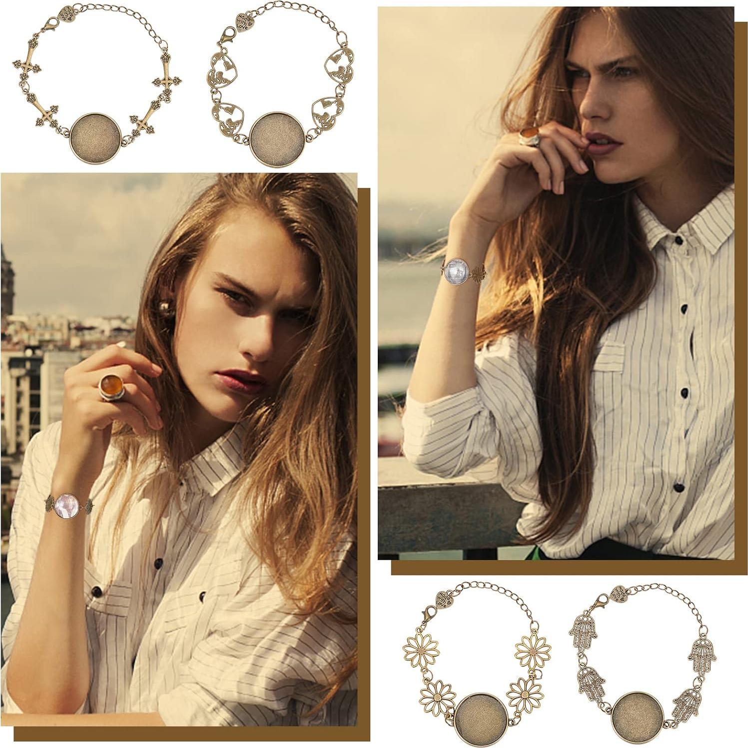 Pulseras de Joyería Vintage PH PandaHall 5 Piezas Ajustables