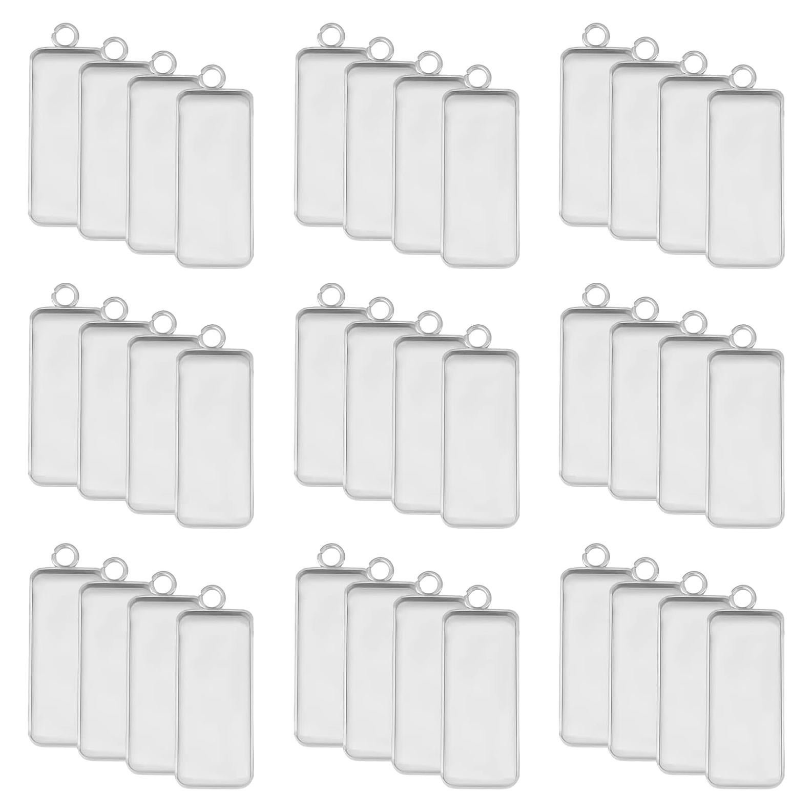 Bandejas Colgantes de Acero Inoxidable PH PandaHall 50pcs 10x25mm