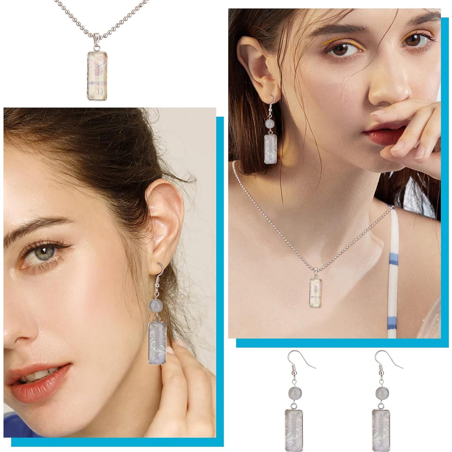 Bandejas Colgantes de Acero Inoxidable PH PandaHall 50pcs 10x25mm