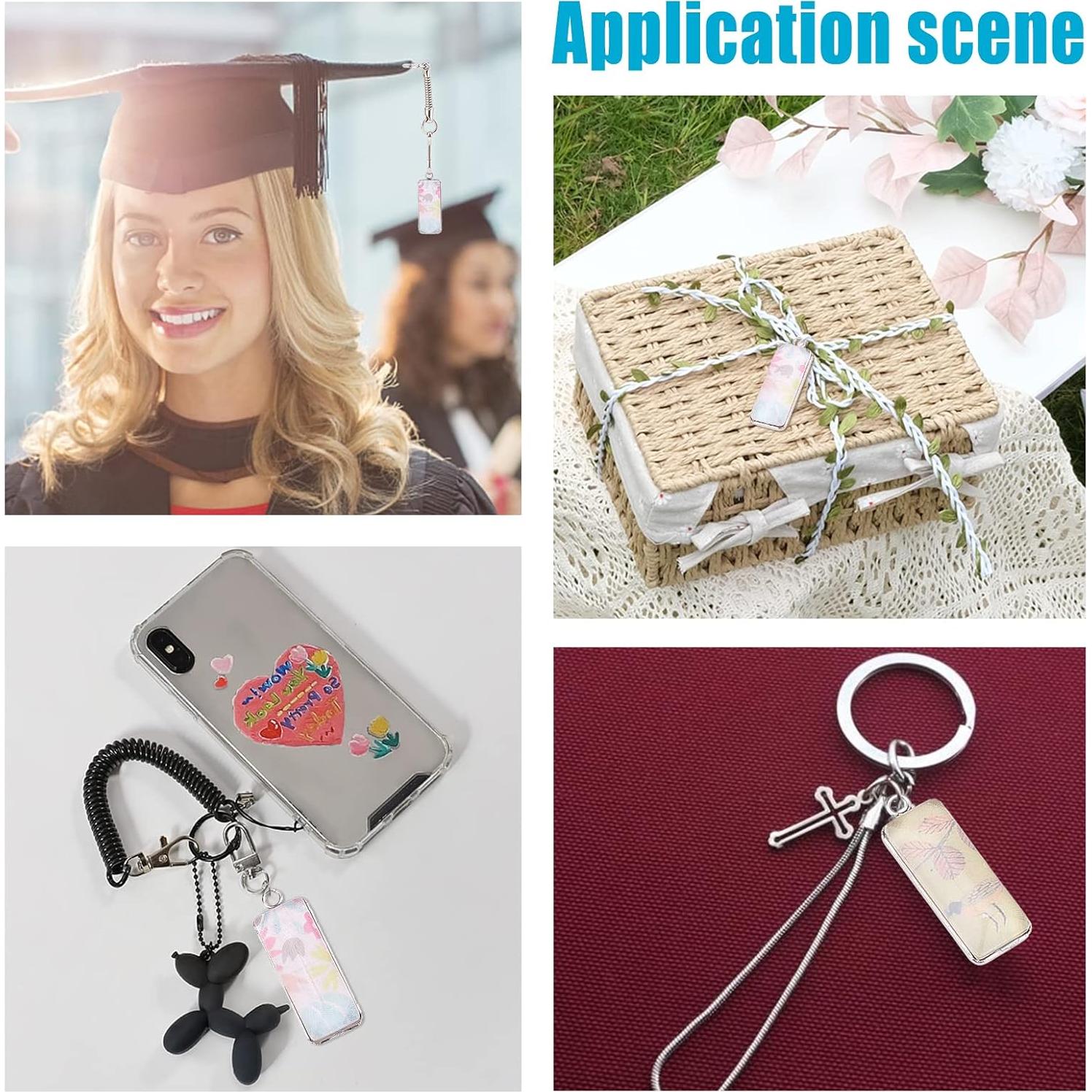 Bandejas Colgantes de Acero Inoxidable PH PandaHall 50pcs 10x25mm