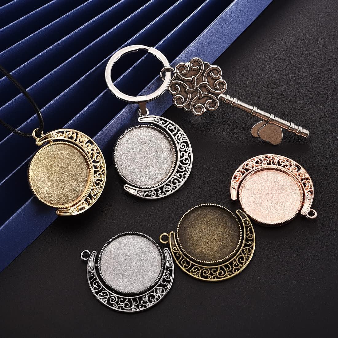 Kit de Manualidades DIY DROLE - 60 Piezas Trays Colgantes 25mm