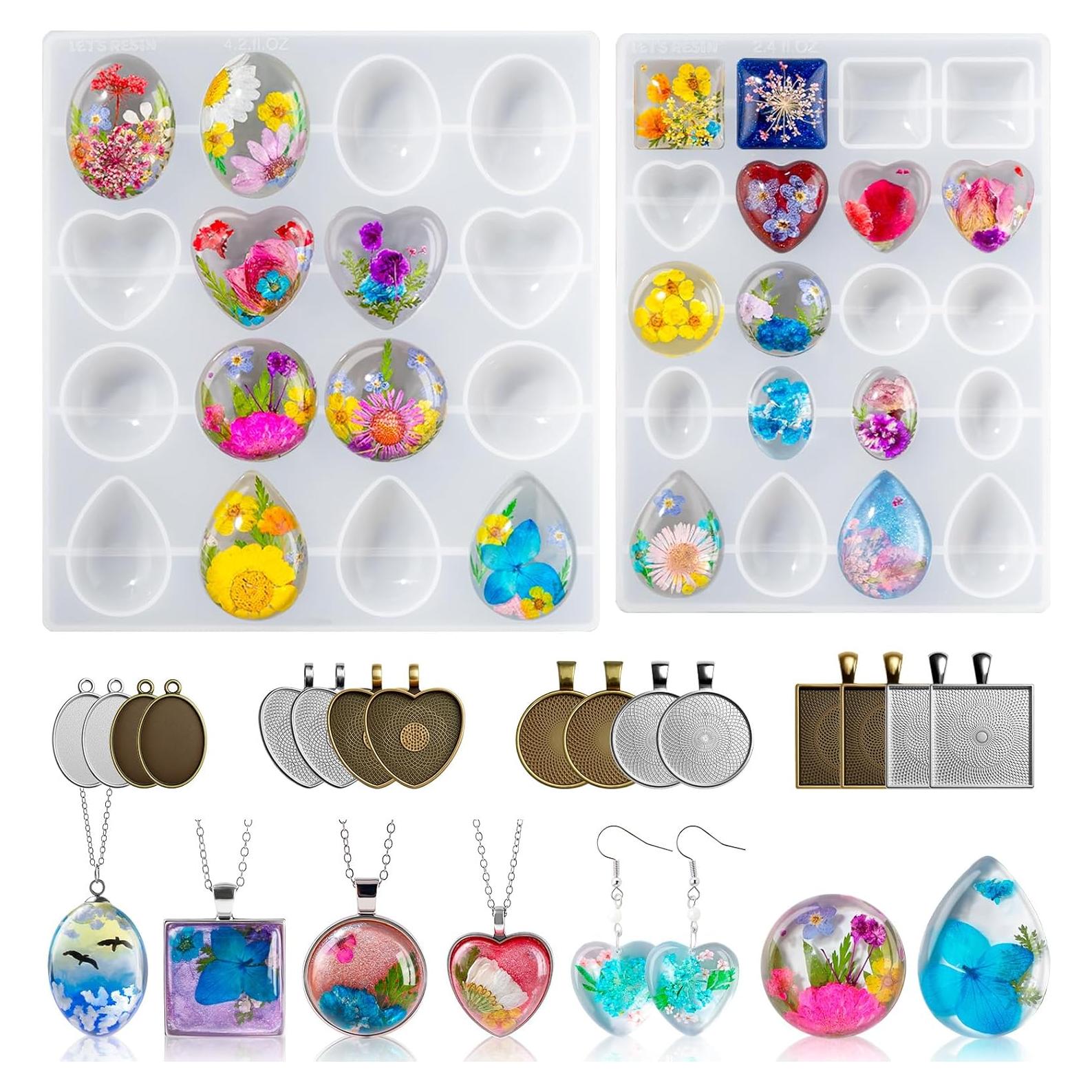 Kit de Moldes de Resina LET'S RESIN 36 Cavidades para Joyería