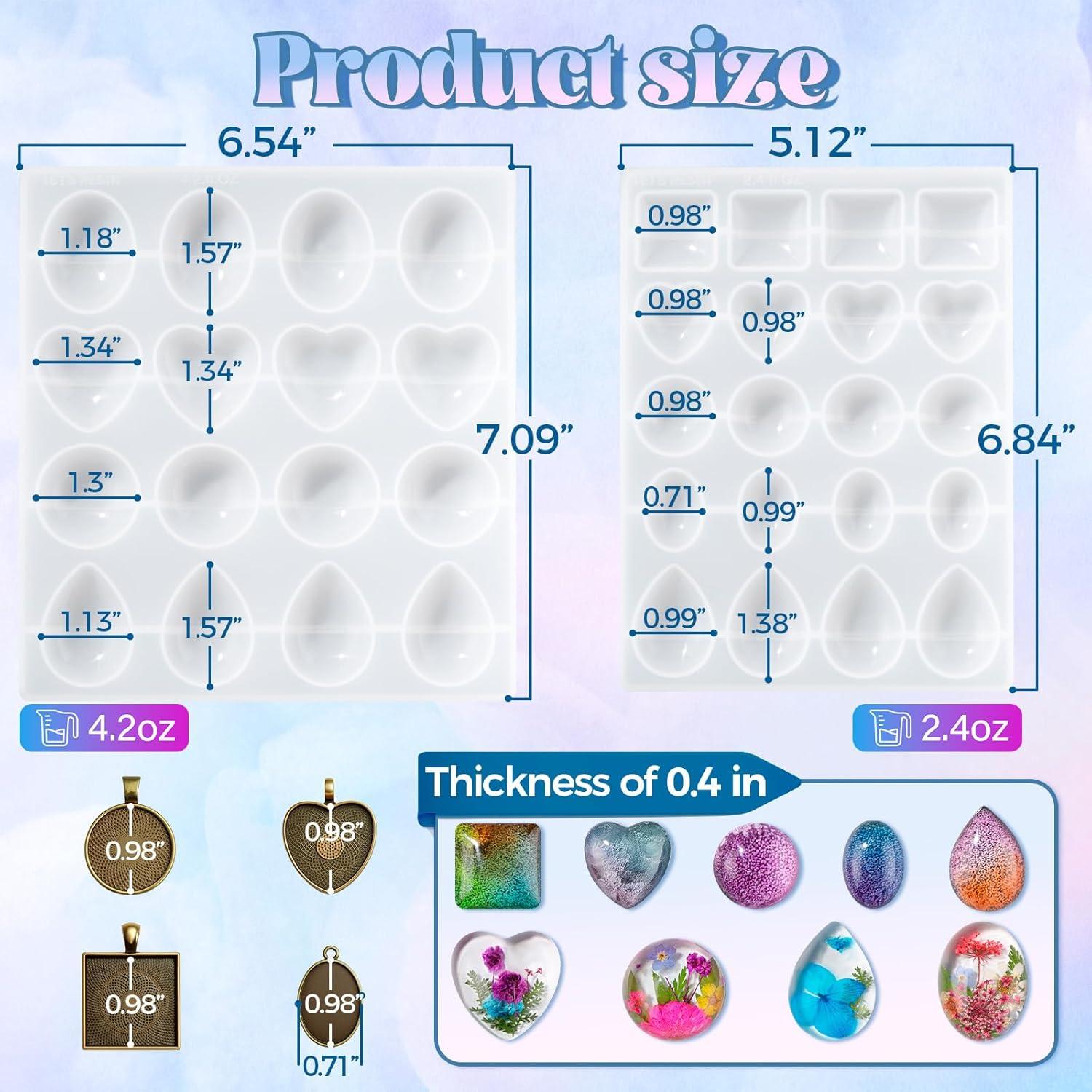 Kit de Moldes de Resina LET'S RESIN 36 Cavidades para Joyería