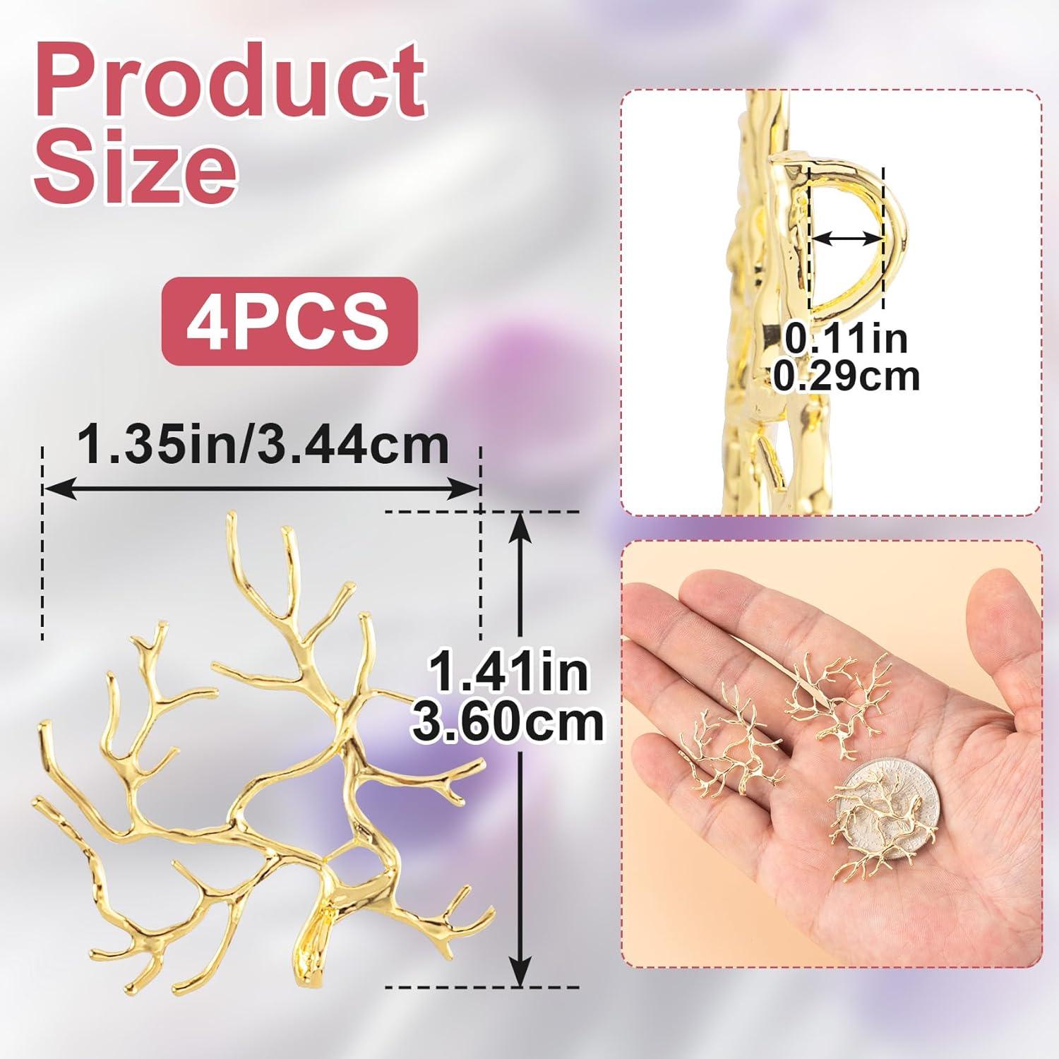 Plantillas de Joyería Isslly Rama Dorada Hipoalergénica 4 Piezas