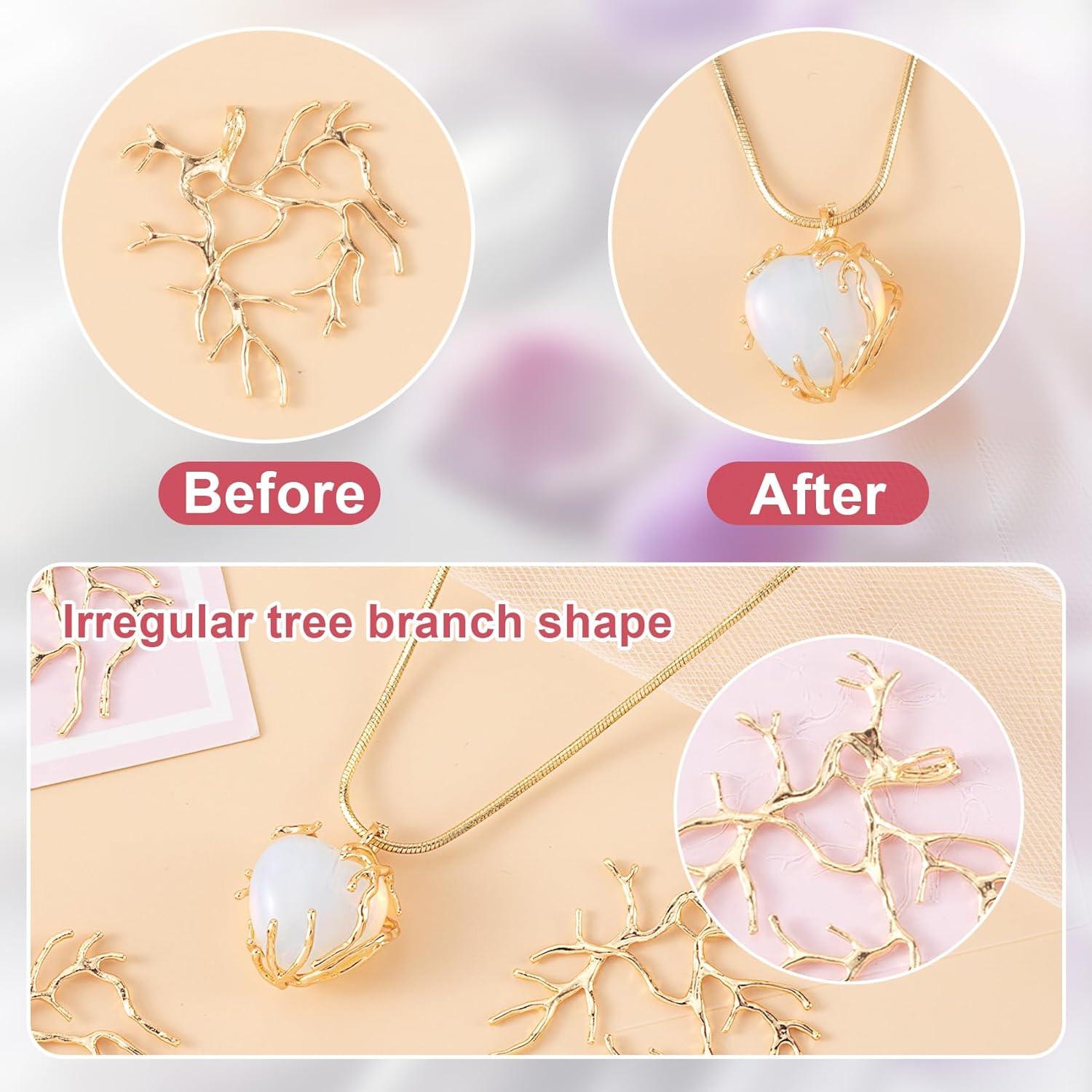 Plantillas de Joyería Isslly Rama Dorada Hipoalergénica 4 Piezas