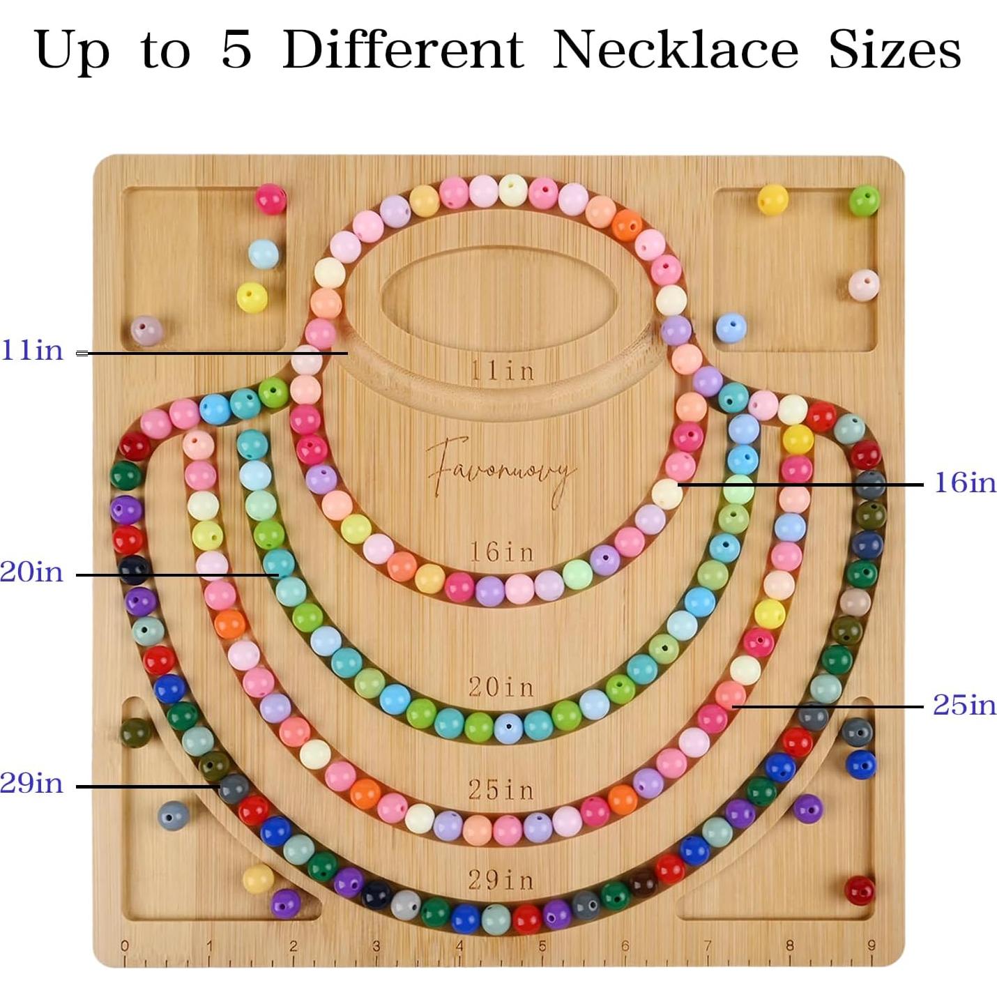 Tabla para hacer collares Favonuovy de madera 25x25 cm