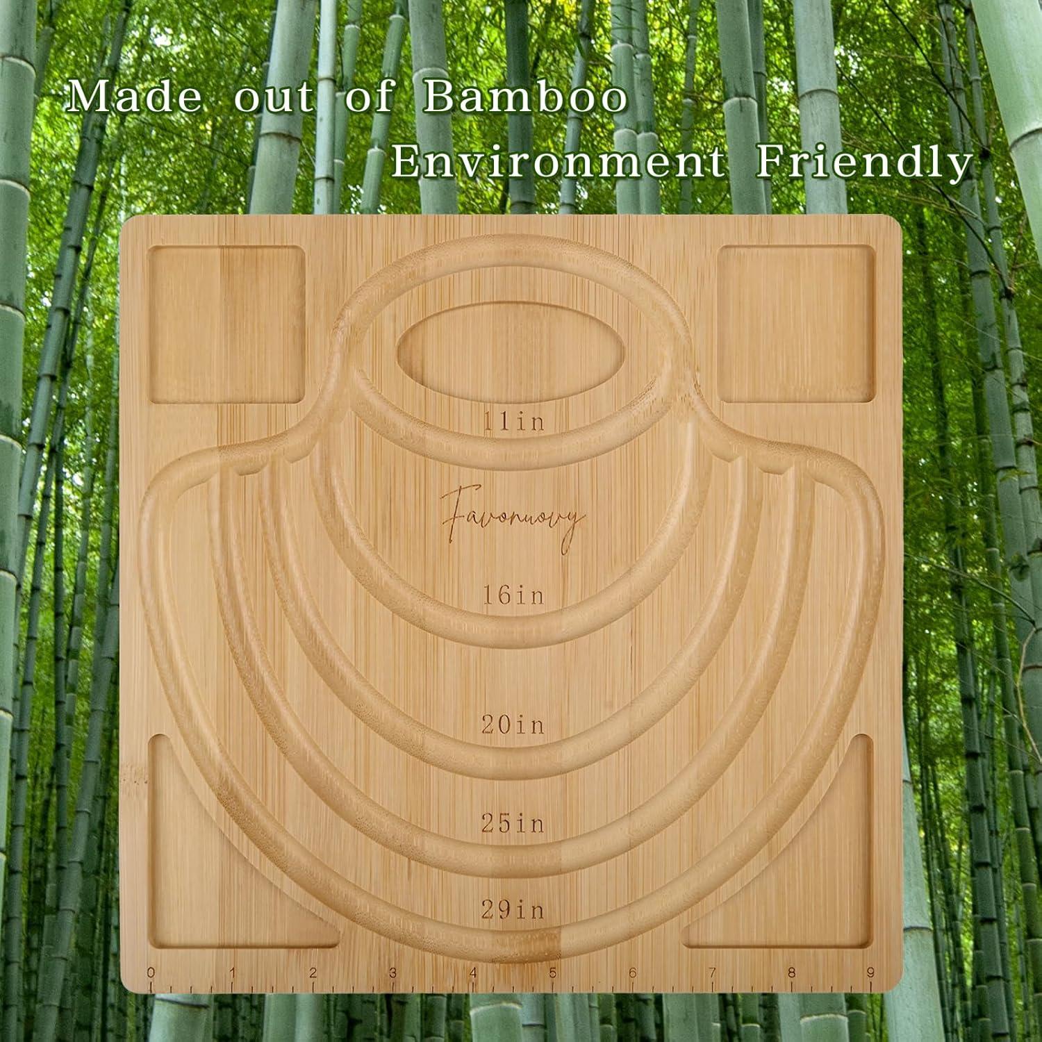 Tabla para hacer collares Favonuovy de madera 25x25 cm