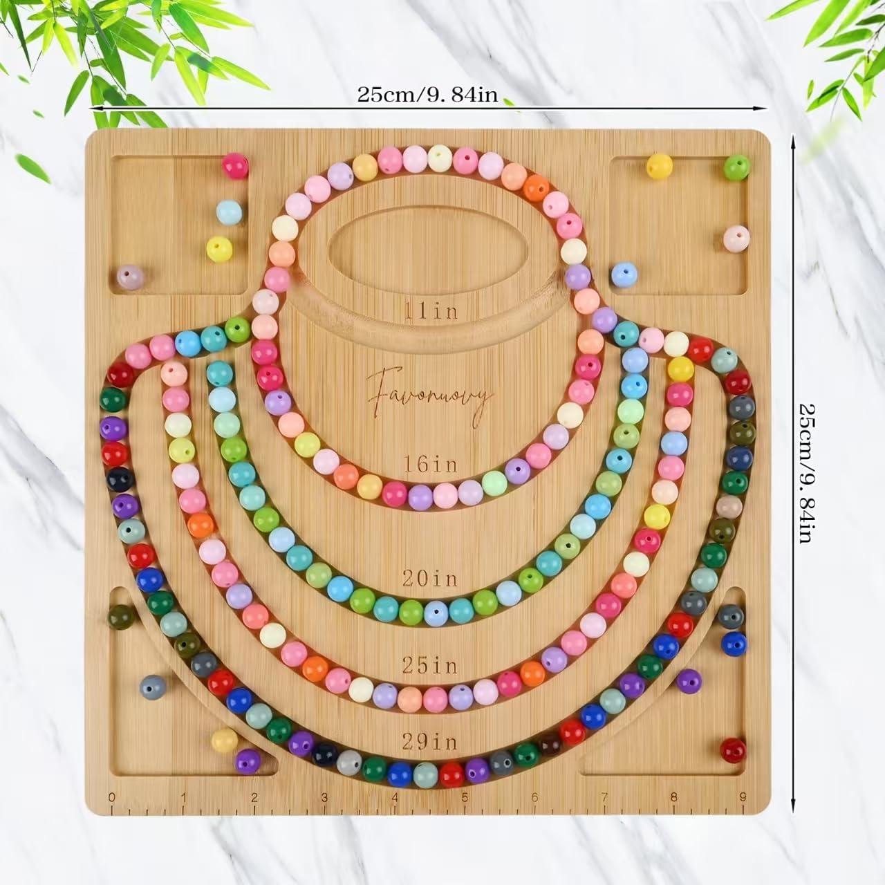 Tabla para hacer collares Favonuovy de madera 25x25 cm