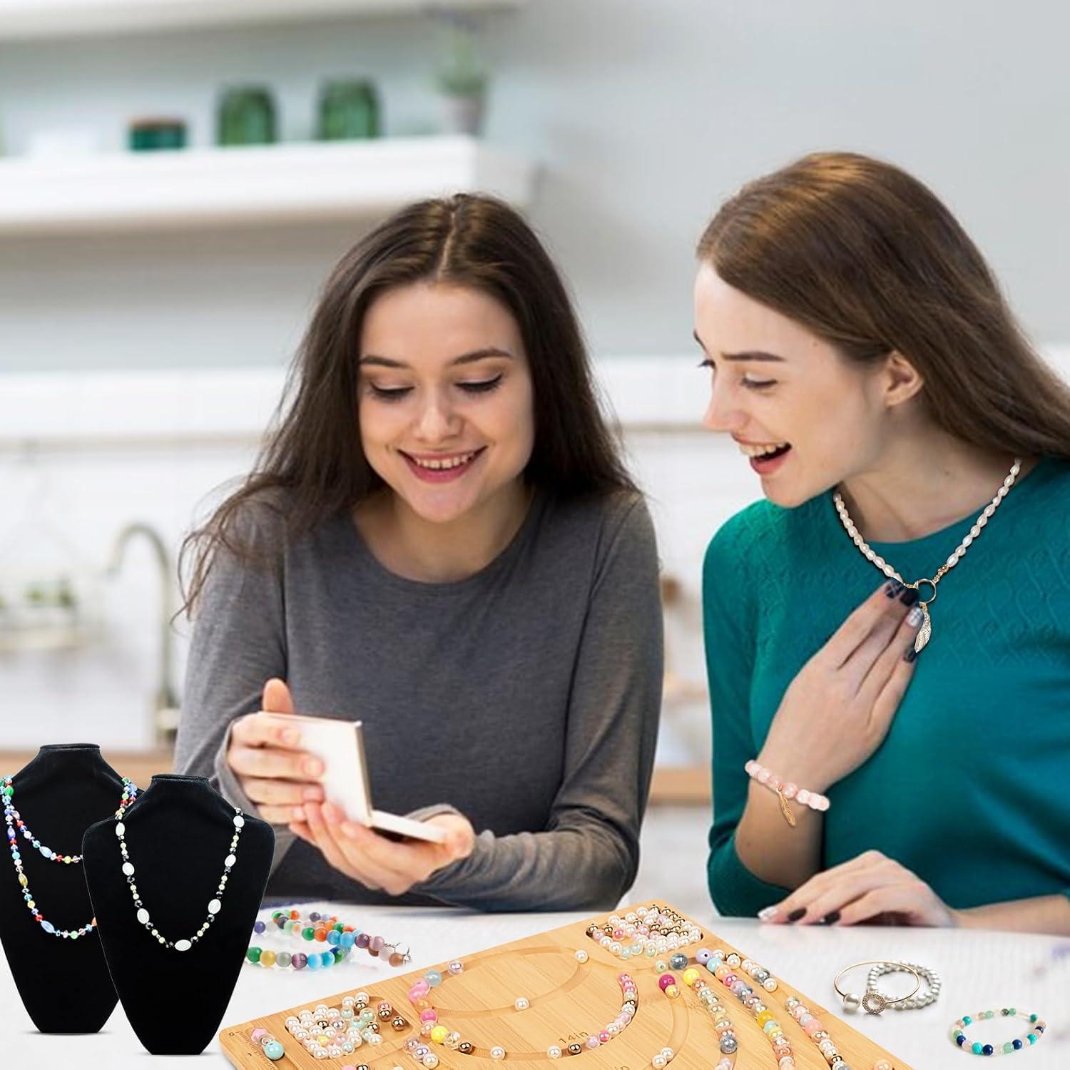 Tablero de cuentas de bambú Adrattnay 43 x 29 cm para joyas