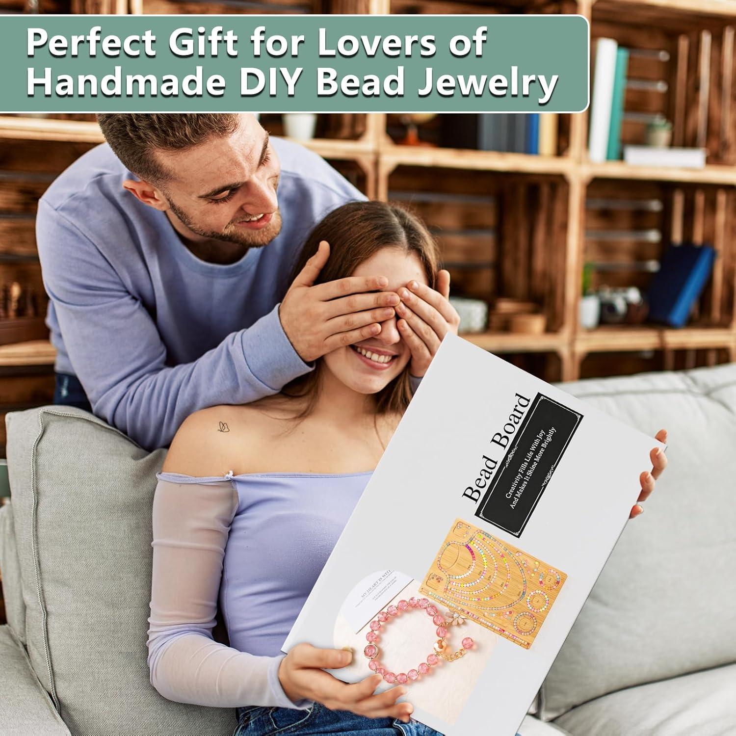 Tablero de cuentas de bambú Adrattnay 43 x 29 cm para joyas