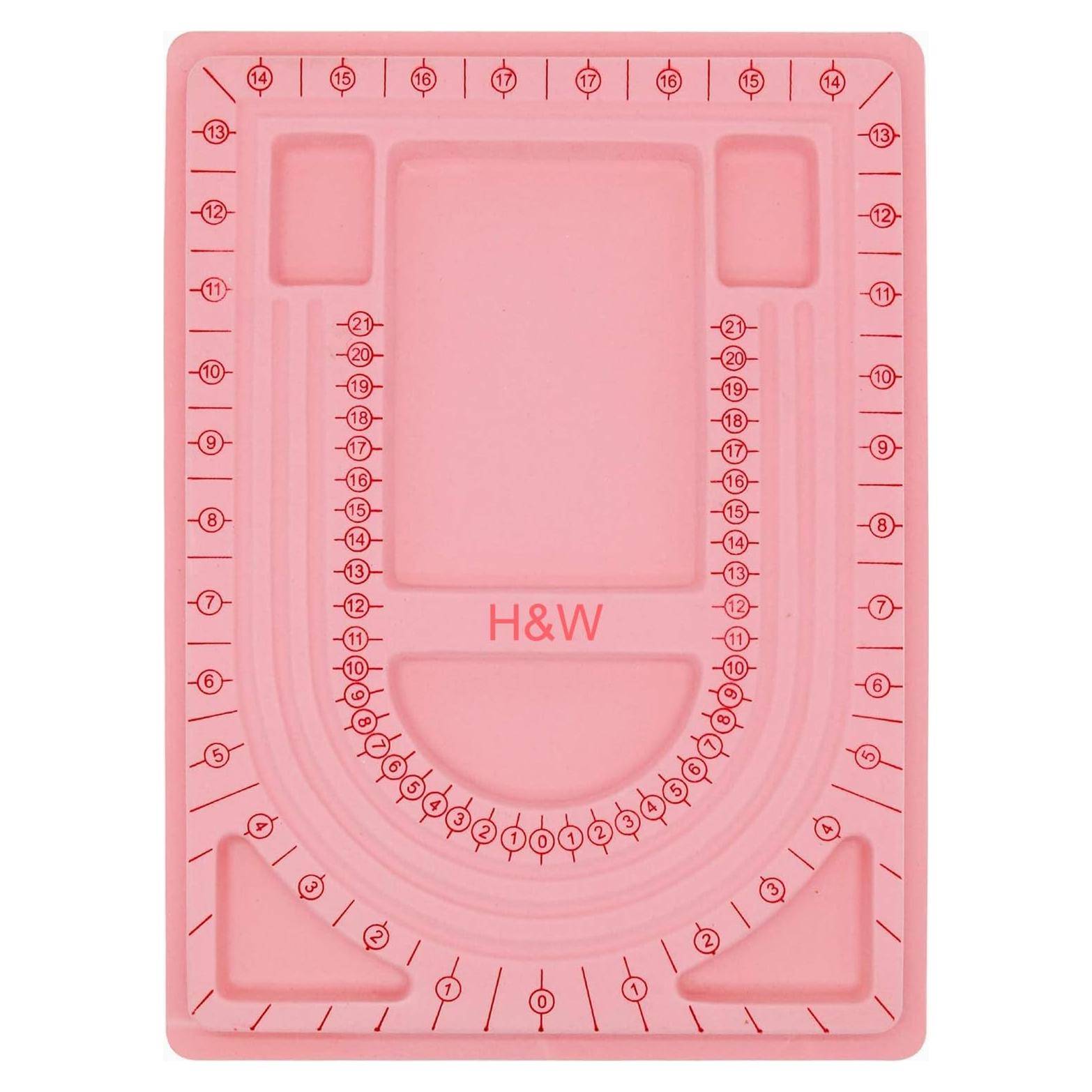 Tablero de Perlas H&W Rosa 32.7x24 cm para Joyería DIY
