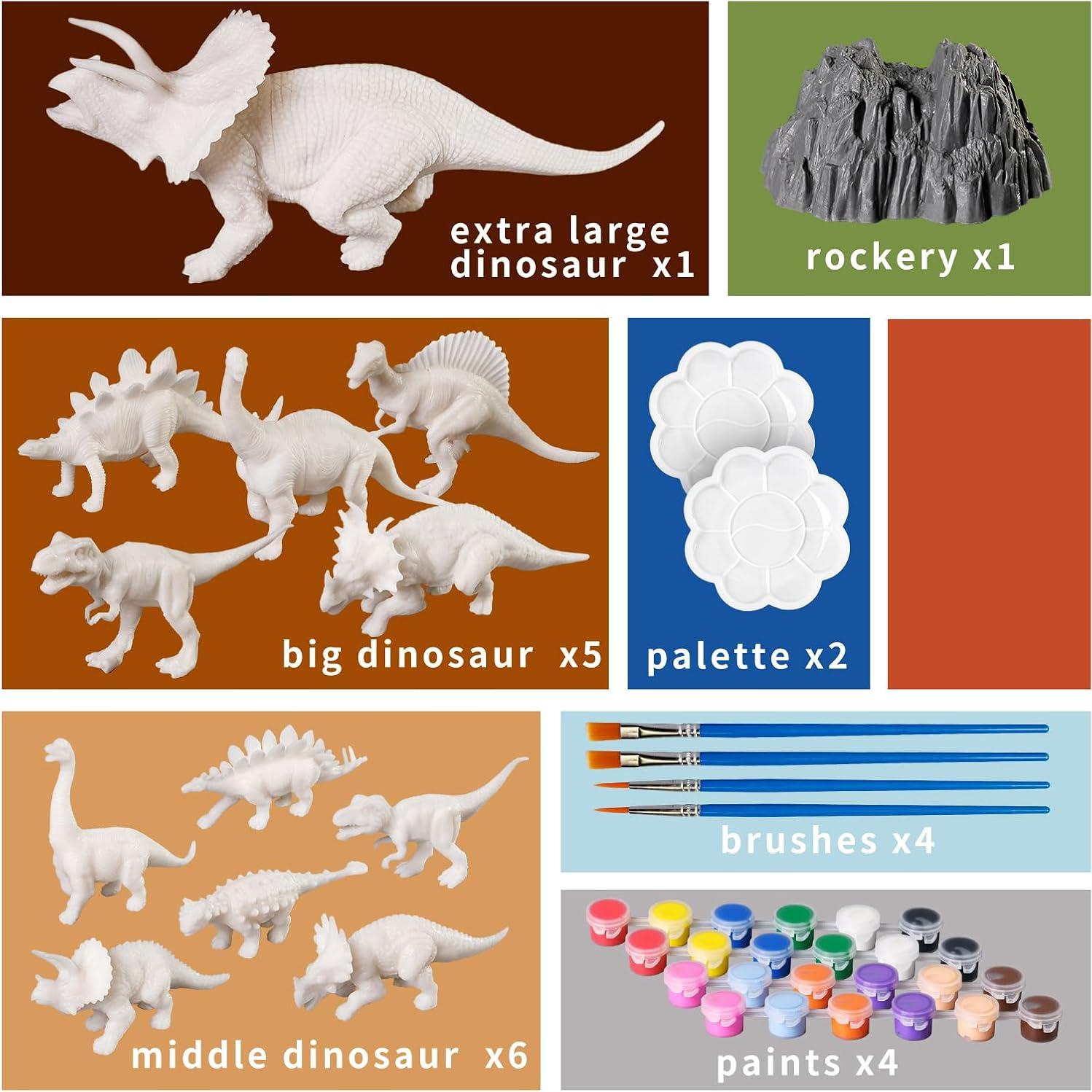 Kit de Pintura 3D Dinosaurios Whatstem - 12 Piezas para Niños
