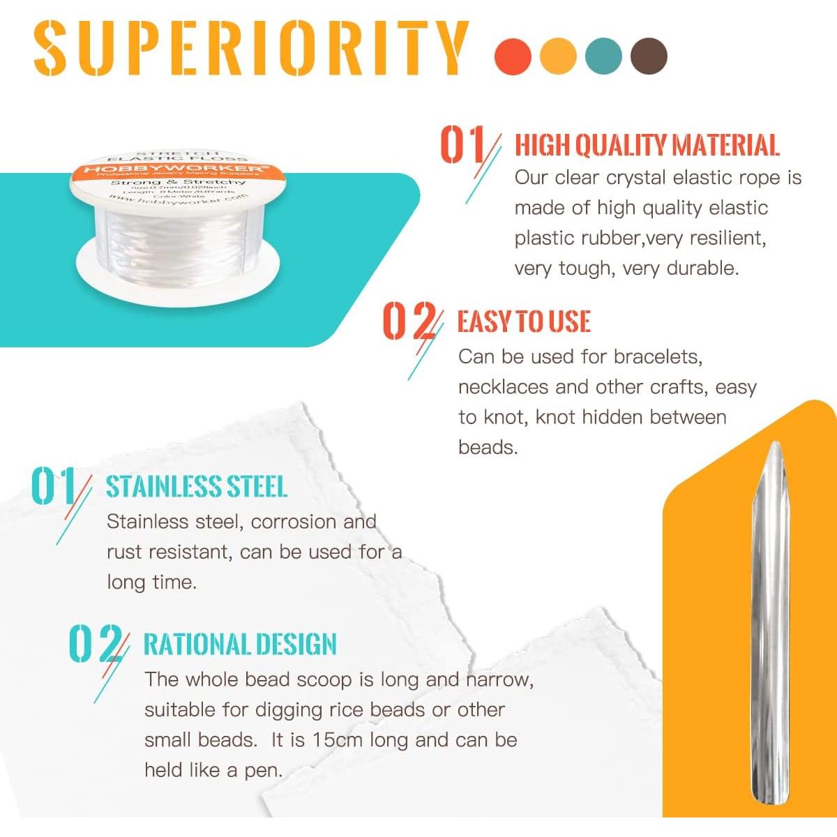 Kit de Fabricación de Joyería Hobbyworker con Tablero de Perlas