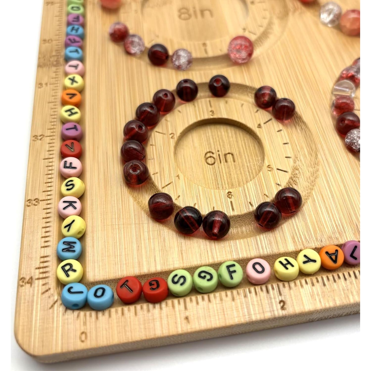 Tablero de Cuentas de Bambú Petoysoso 30.48x20 cm DIY Joyería