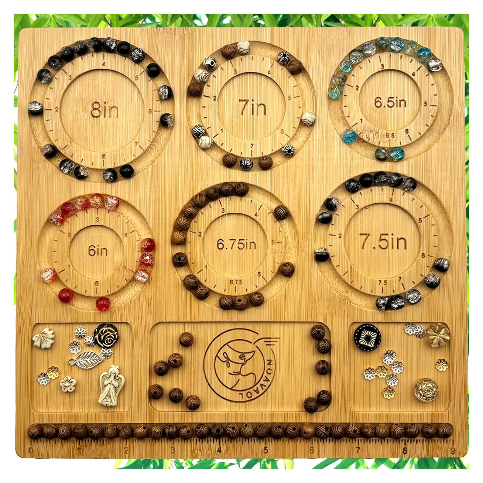 Tablero de Cuentas NOAVAOL de Bambú para Joyería DIY 25x24cm
