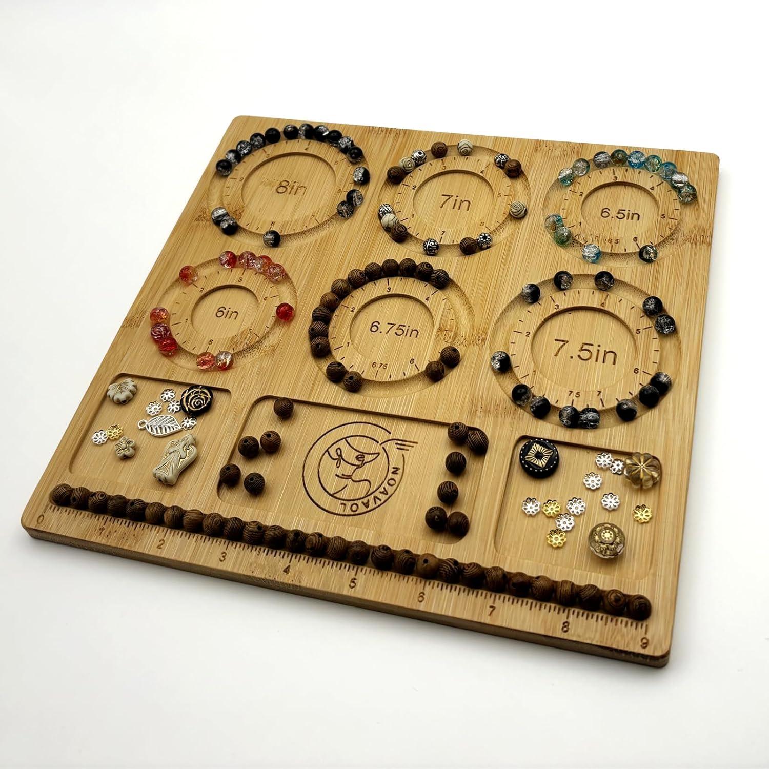 Tablero de Cuentas NOAVAOL de Bambú para Joyería DIY 25x24cm