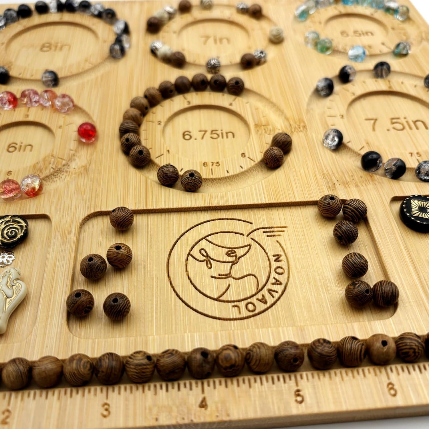 Tablero de Cuentas NOAVAOL de Bambú para Joyería DIY 25x24cm