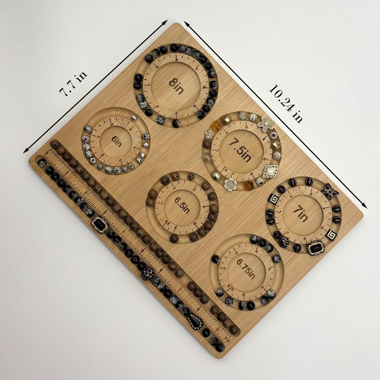 Tablero de cuentas NOAVAOL de bambú para joyería DIY 26x19cm