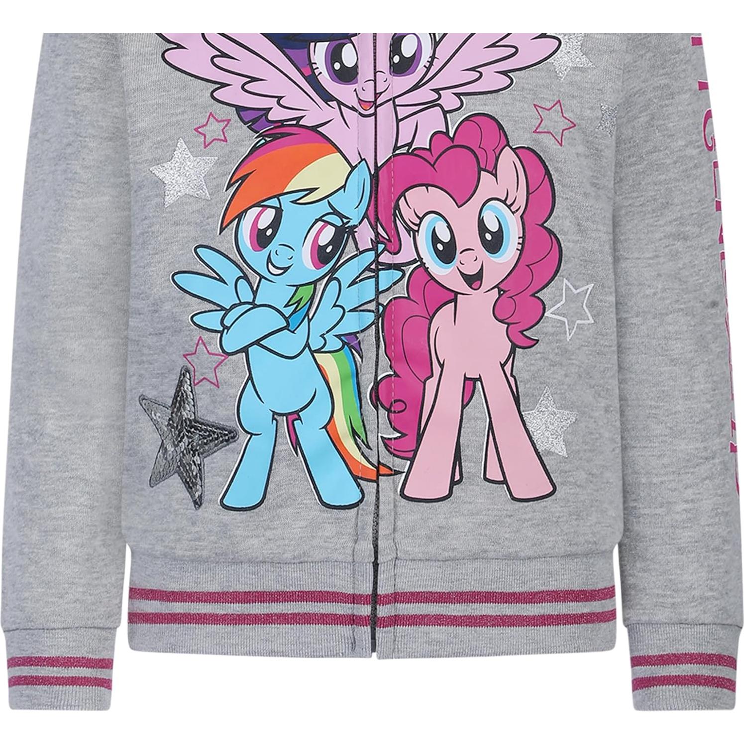 Sudadera Mi Pequeño Pony Gris con Cremallera y Orejas 2T