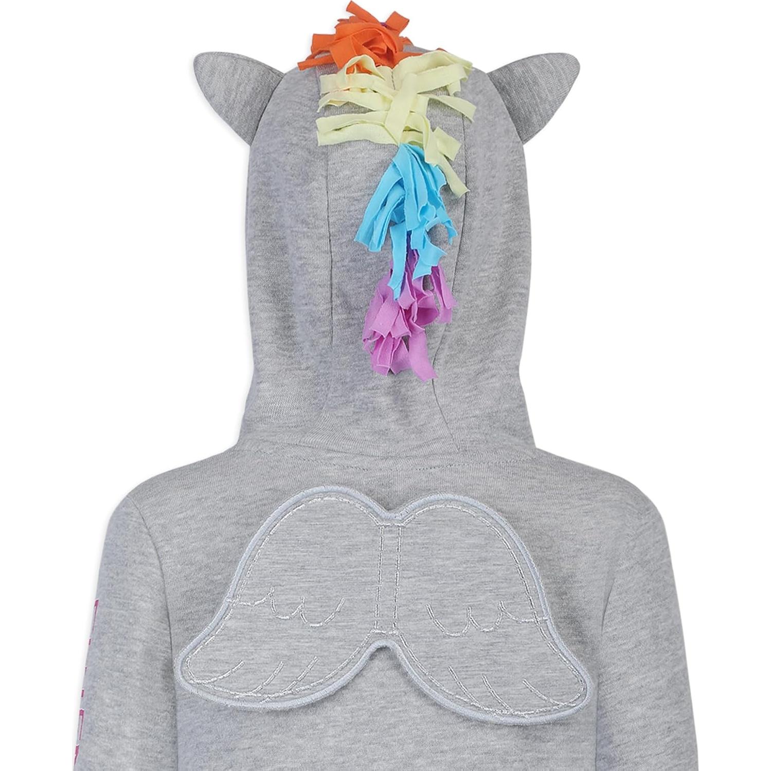 Sudadera Mi Pequeño Pony Gris con Cremallera y Orejas 2T