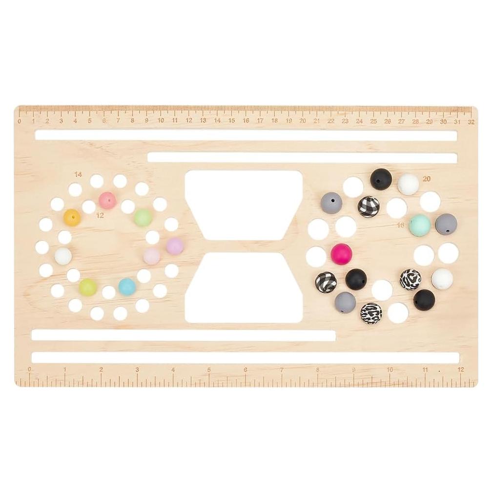 Tablero de Perlas de Madera BENECREAT 33x20 cm para Joyería DIY