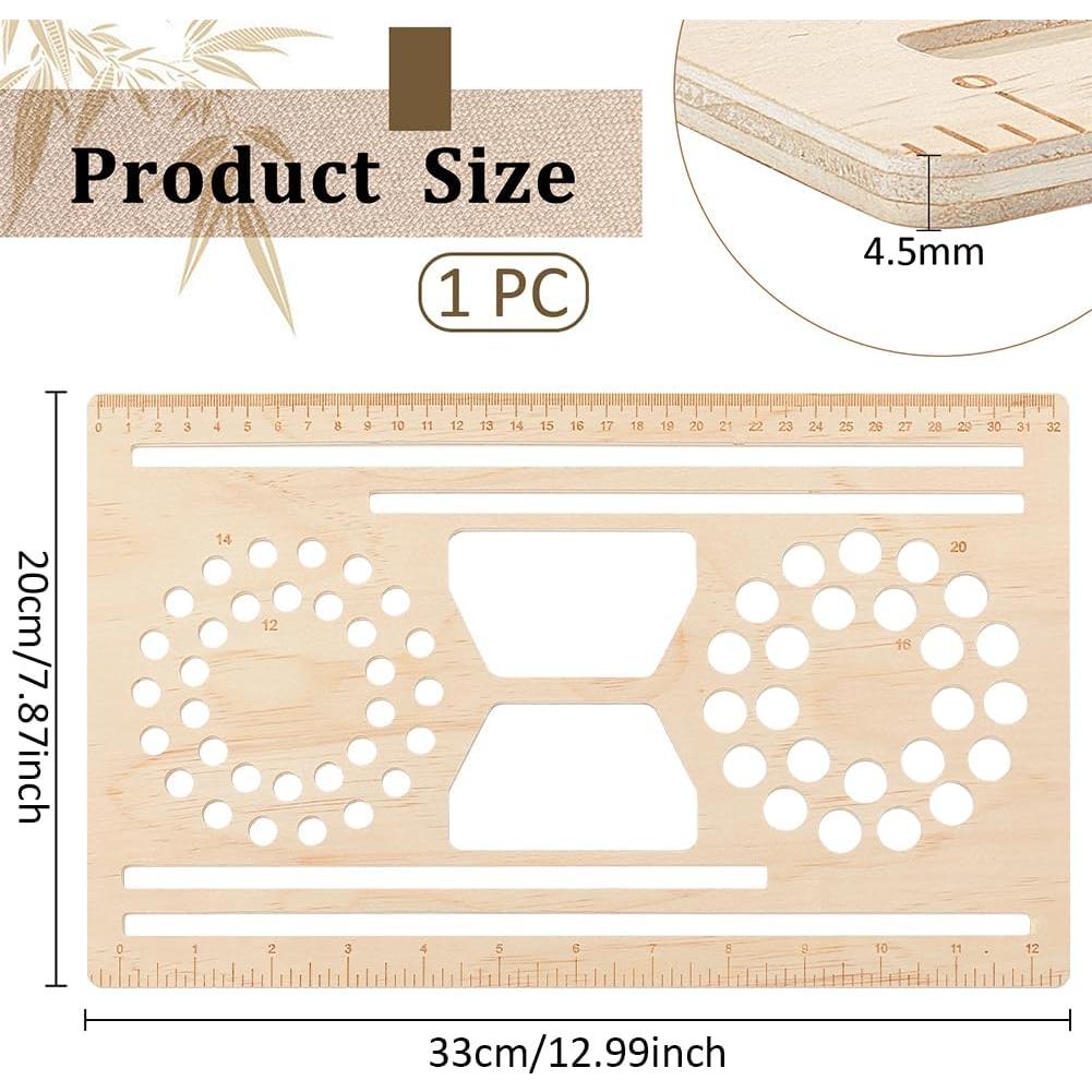 Tablero de Perlas de Madera BENECREAT 33x20 cm para Joyería DIY