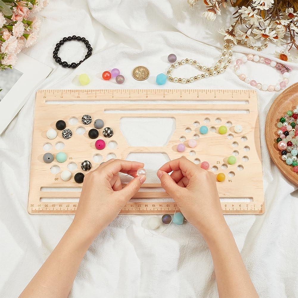 Tablero de Perlas de Madera BENECREAT 33x20 cm para Joyería DIY