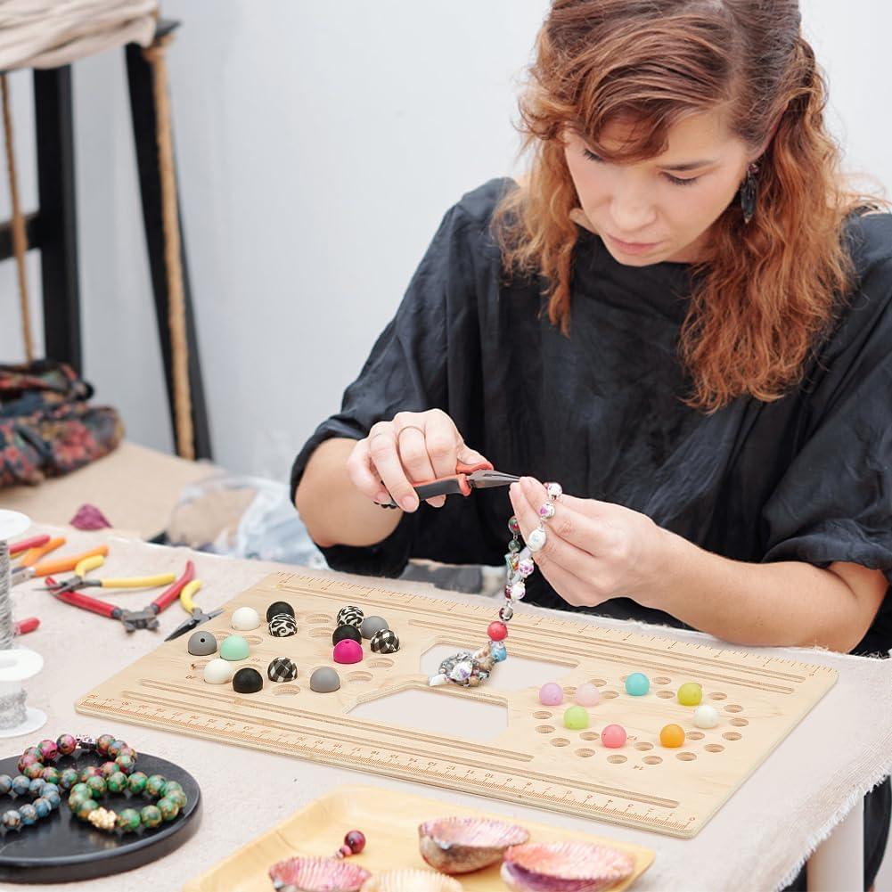 Tablero de Perlas de Madera BENECREAT 33x20 cm para Joyería DIY