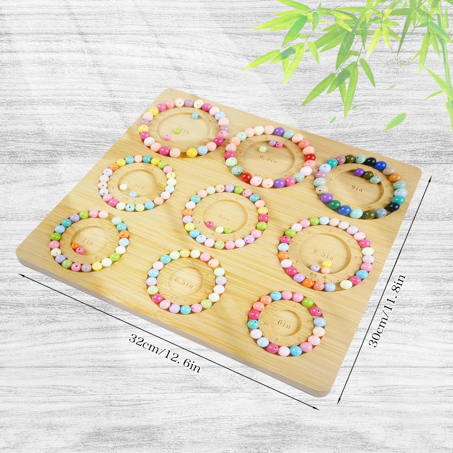 Tablero de cuentas Favonuovy para pulseras de madera 32x30 cm