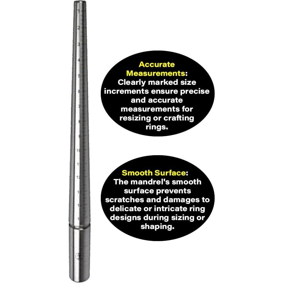 Mandril de Anillo de Acero Inoxidable JTS Tamaños 1-16