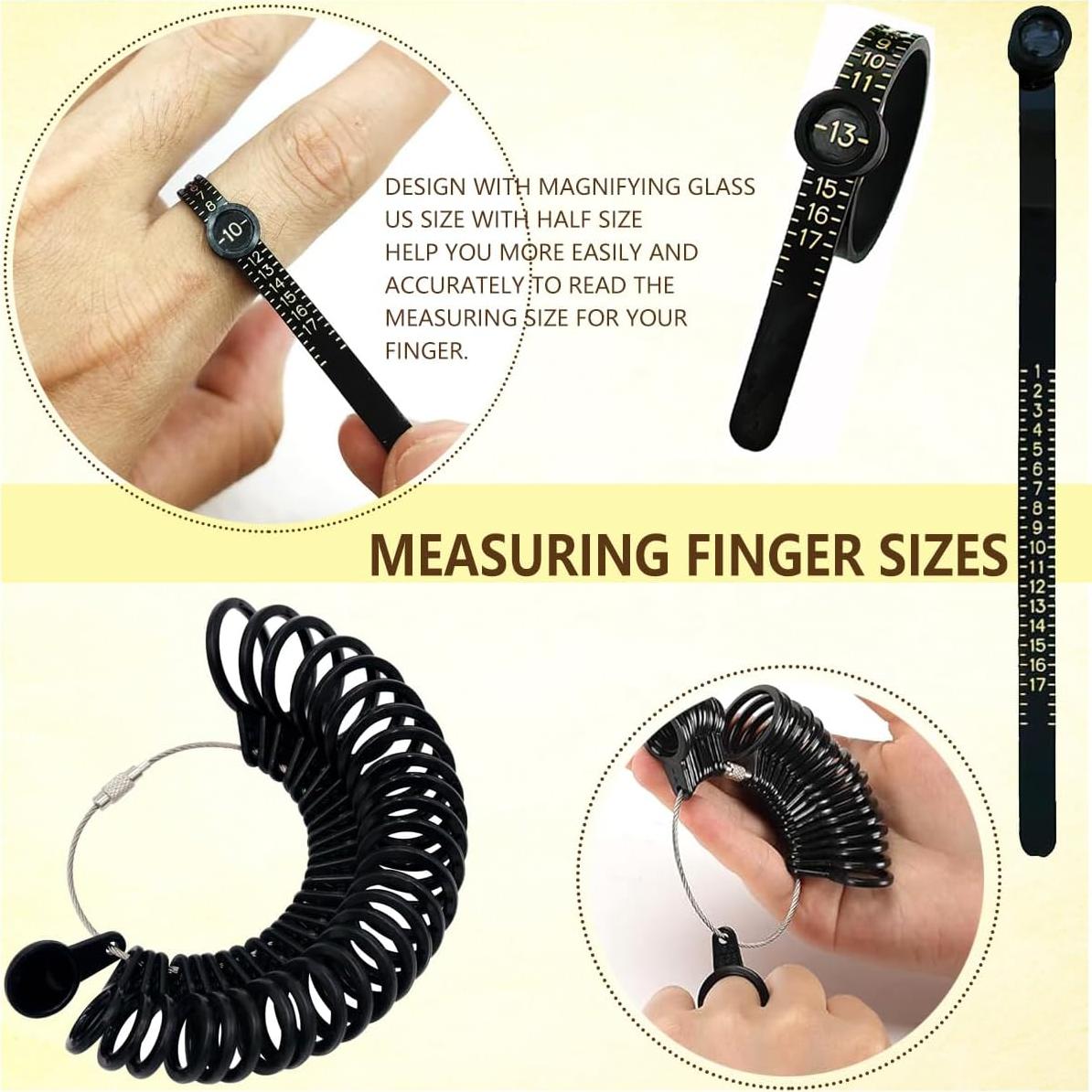 Kit de Herramientas para Medir Tallas de Anillos EJOQSON 12PCS