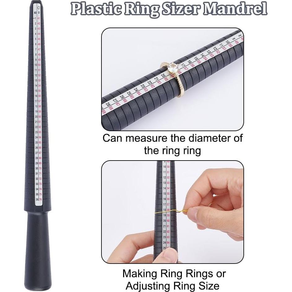 Herramienta de Medición de Tamaño de Anillo UNICRAFTALE 26cm