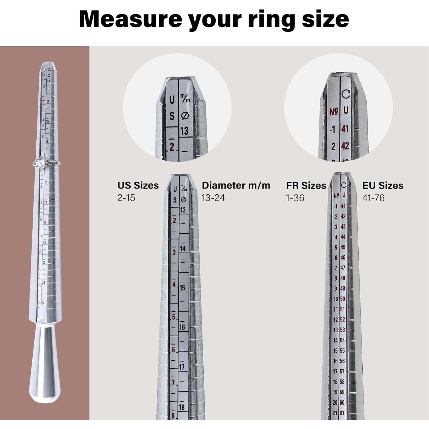 Kit de Herramientas de Medición de Anillos Artilife 27 Piezas