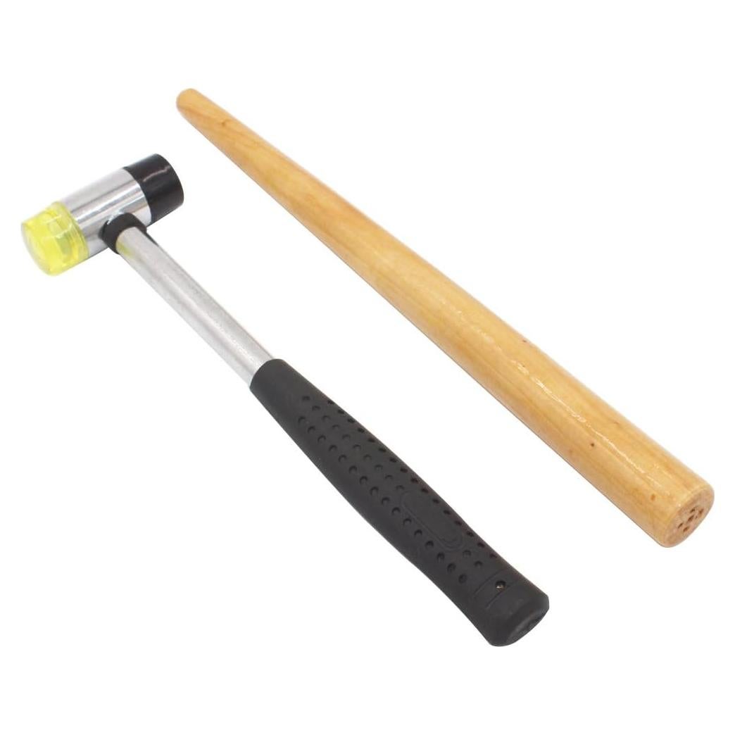Kit de Herramientas para Joyería NIUPIKA - Martillo de Goma y Mandril de Madera