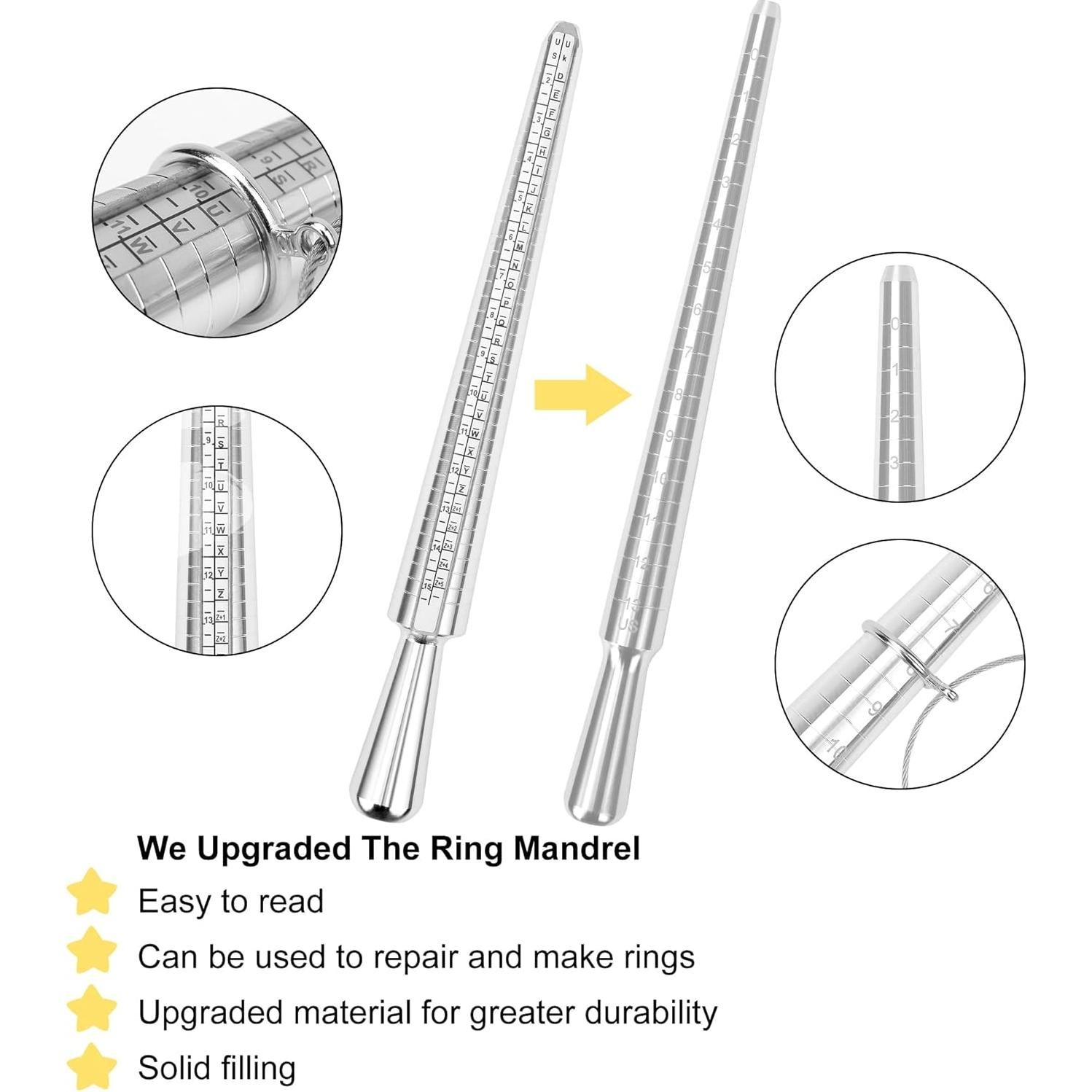 Juego de Herramientas de Medición de Anillos TUNQISM 2 Piezas