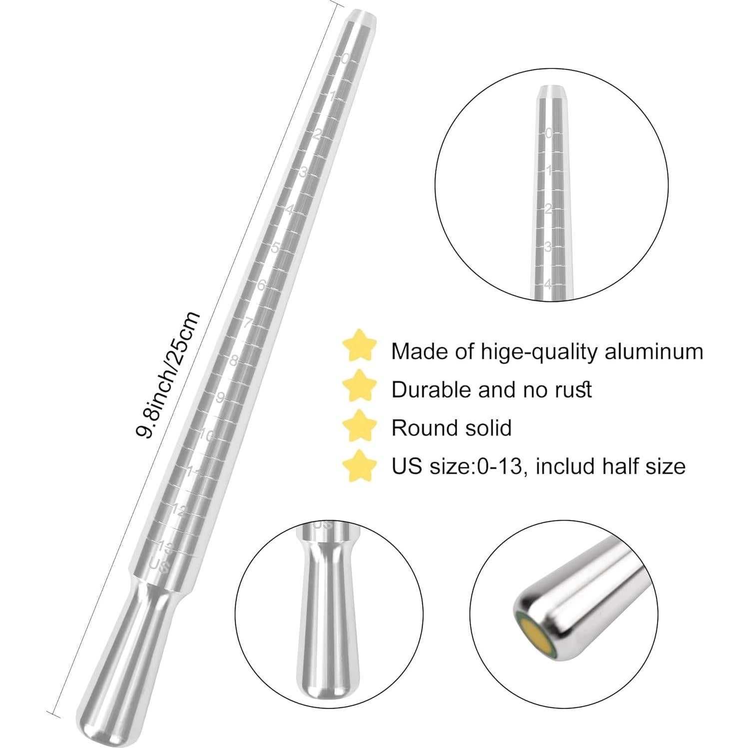 Juego de Herramientas de Medición de Anillos TUNQISM 2 Piezas